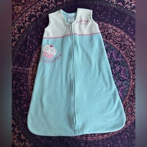 Halo Cupcake Sleep Sack - Light Blue and White